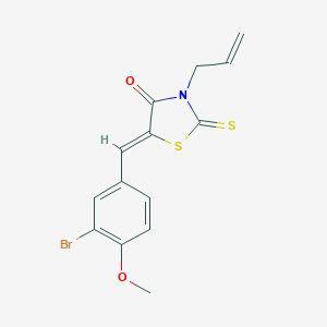 5-((3-bromo-4-methoxyphenyl)methylene)-3-prop-2-enyl-2-thioxo-1,3-thiazolidin-4-oneͼƬ