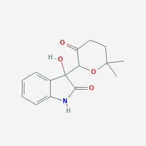 3-(6,6-Dimethyl-3-oxotetrahydro-2H-pyran-2-yl)-3-hydroxy-1,3-dihydro-2H-indol-2-oneͼƬ