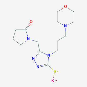 Potassium {4-[3-(Morpholin-4-yl)propyl]-5-[(2-oxopyrrolidin-1-yl)methyl]-4H-1,2,4-triazol-3-yl}sulfanideͼƬ