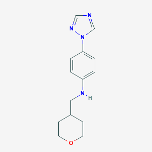 N-(oxan-4-ylmethyl)-4-(1H-1,2,4-triazol-1-yl)anilineͼƬ