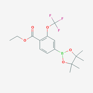 4-(4,4,5,5-Tetramethyl-[1,3,2]dioxaborolan-2-yl)-2-trifluoromethoxybenzoic acid ethyl esterͼƬ