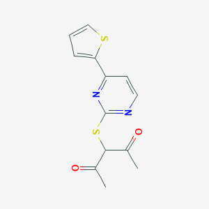 3-{[4-(2-thienyl)-2-pyrimidinyl]sulfanyl}-2,4-pentanedione图片