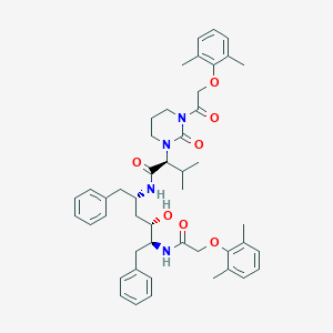 (S)-3-[2-(2,6-Dimethylphenoxy)acetyl]-N-[(1S,3S,4S)-4-[[2-(2,6-dimethylphenoxy)acetyl]amino]-3-hydroxy-5-phenyl-1-(phenylmethyl)pentyl]tetrahydro--(1-methylethyl)-2-oxo-1(2H)-pyrimidineacetamideͼƬ