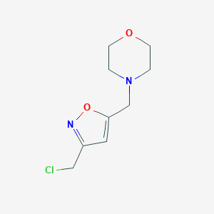 4-{[3-(chloromethyl)isoxazol-5-yl]methyl}morpholineͼƬ