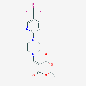 2,2-dimethyl-5-({4-[5-(trifluoromethyl)-2-pyridinyl]piperazino}methylene)-1,3-dioxane-4,6-dioneͼƬ