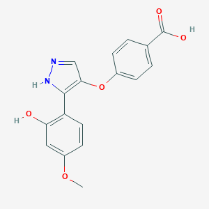 3-(2-Hydroxy-4-methoxyphenyl)-4-(4-carboxyphenoxy)-1H-pyrazoleͼƬ