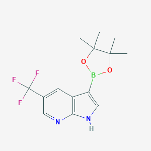 3-(4,4,5,5-tetramethyl-1,3,2-dioxaborolan-2-yl)-5-(trifluoromethyl)-1H-pyrrolo[2,3-b]pyridineͼƬ