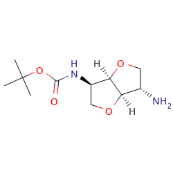 tert-butylN-[(3R,3aR,6S,6aR)-6-amino-hexahydrofuro[3,2-b]furan-3-yl]carbamateͼƬ