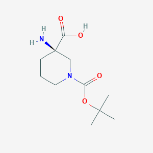 (3R)-3-amino-1-[(tert-butoxy)carbonyl]piperidine-3-carboxylicacidͼƬ