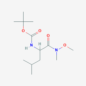 N-?[(1R)?-?1-?[(Methoxymethylamino?)?carbonyl]?-?3-?methylbutyl]?-carbamic Acid 1,?1-?Dimethylethyl EsterͼƬ