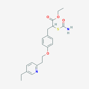 -[(Aminocarbonyl)thio]-4-[2-(5-ethyl-2-pyridinyl)ethoxy]benzenepropanoic Acid Ethyl Ester(Pioglitazone Impurity)ͼƬ