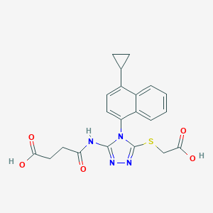 4-[[5-[(Carboxymethyl)thio]-4-(4-cyclopropyl-1-naphthalenyl)-4H-1,2,4-triazol-3-yl]amino]-4-oxo-butanoic AcidͼƬ