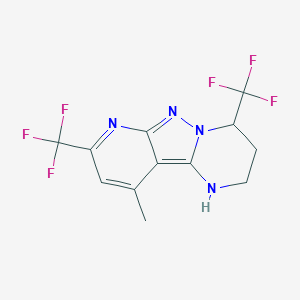 10-methyl-4,8-bis(trifluoromethyl)-1,2,3,4-tetrahydropyrido[2',3':3,4]pyrazolo[1,5-a]pyrimidineͼƬ