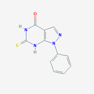 6-Mercapto-1-phenyl-1,5-dihydro-4{H}-pyrazolo[3,4-{d}]pyrimidin-4-oneͼƬ