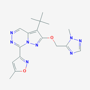 3-tert-Butyl-7-(5-methylisoxazol-3-yl)-2-(1-methyl-1H-1,2,4-triazol-5-ylmethoxy)pyrazolo(1,5-d)(1,2,4)triazineͼƬ