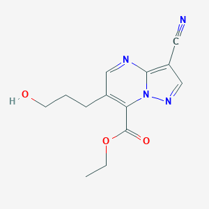 Ethyl 3-Cyano-6-(3-hydroxypropyl)pyrazolo[1,5-a]pyrimidine-7-carboxylateͼƬ