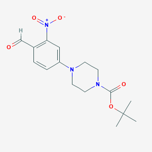 tert-Butyl 4-(4-formyl-3-nitrophenyl)-piperazine-1-carboxylateͼƬ