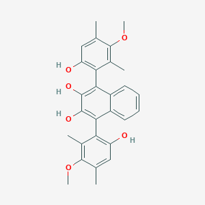 1,4-Bis(6-hydroxy-3-methoxy-2,4-dimethylphenyl)-naphthalene-2,3-diolͼƬ