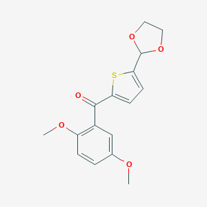 2-(2,5-Dimethoxybenzoyl)-5-(1,3-dioxolan-2-yl)thiopheneͼƬ