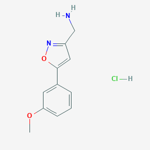 {[5-(3-Methoxyphenyl)isoxazol-3-yl]methyl}aminehydrochlorideͼƬ