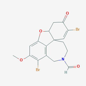 rac-(4a)-4a,5,9,10,11,12-Hexahydro-1,5-dibromo-11-formyl-3-methoxy-6H-benzofuro[3a,3,2-e,f][2]benzazepin-6-oneͼƬ