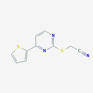 2-{[4-(2-thienyl)-2-pyrimidinyl]sulfanyl}acetonitrileͼƬ