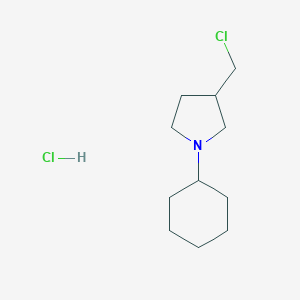 3-(chloromethyl)-1-cyclohexylpyrrolidine hydrochlorideͼƬ