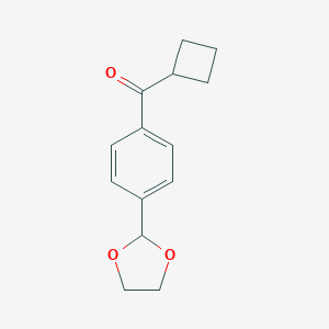 cyclobutyl 4-(1,3-dioxolan-2-yl)phenyl ketoneͼƬ