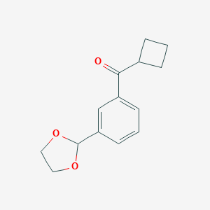 cyclobutyl 3-(1,3-dioxolan-2-yl)phenyl ketoneͼƬ