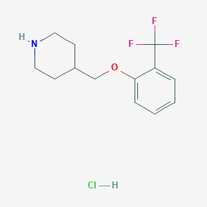 4-{[2-(Trifluoromethyl)phenoxy]methyl}piperidinehydrochlorideͼƬ