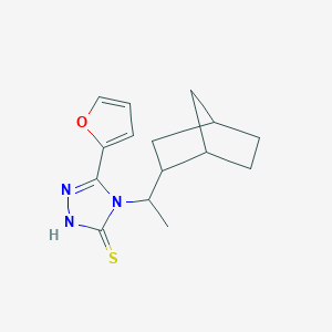 4-(1-{bicyclo[2,2,1]heptan-2-yl}ethyl)-5-(furan-2-yl)-4H-1,2,4-triazole-3-thiolͼƬ