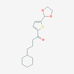 (3-Cyclohexyl)propyl 5-(1,3-dioxolan-2-yl)-2-thienyl ketoneͼƬ