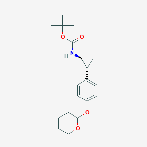 tert-butyl N-[(1S,2R)-rel-2-[4-(oxan-2-yloxy)phenyl]cyclopropyl]carbamateͼƬ