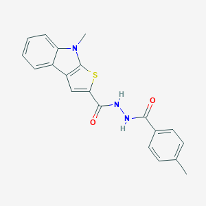 8-Methyl-N'-(4-methylbenzoyl)-8H-thieno[2,3-b]indole-2-carbohydrazideͼƬ