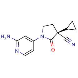 (3S)-1-(2-aminopyridin-4-yl)-3-cyclopropyl-2-oxopyrrolidine-3-carbonitrileͼƬ