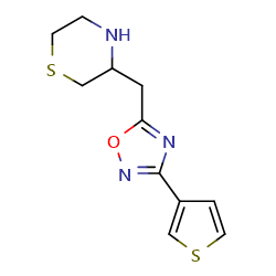 3-{[3-(thiophen-3-yl)-1,2,4-oxadiazol-5-yl]methyl}thiomorpholineͼƬ