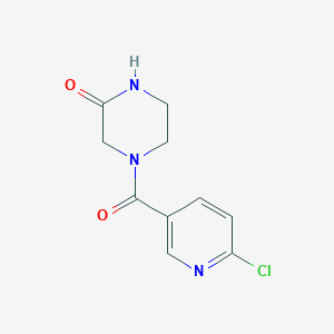 4-(6-Chloropyridine-3-carbonyl)piperazin-2-oneͼƬ