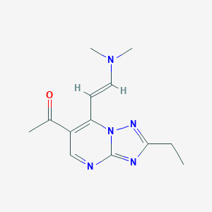 1-{7-[(E)-2-(dimethylamino)vinyl]-2-ethyl[1,2,4]triazolo[1,5-a]pyrimidin-6-yl}ethanoneͼƬ