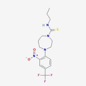 4-[2-Nitro-4-(trifluoromethyl)phenyl]-N-propyl-1,4-diazepane-1-carbothioamideͼƬ