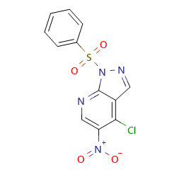 1-(benzenesulfonyl)-4-chloro-5-nitro-1H-pyrazolo[3,4-b]pyridineͼƬ