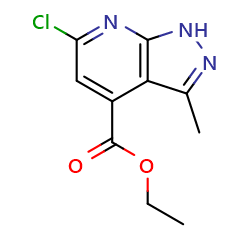 ethyl6-chloro-3-methyl-1H-pyrazolo[3,4-b]pyridine-4-carboxylateͼƬ