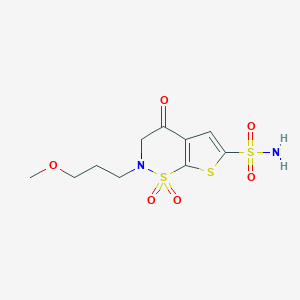 2-(3-Methoxypropyl)-4-oxo-3,4-dihydro-2H-thieno[3,2-e][1,2]thiazine-6-sulfonamide 1,1-dioxideͼƬ