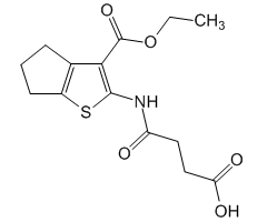 Ethyl 2-(3-carboxy-propionyl-amino)-5,6-dihydro-cyclopenta[b]thiophene-3-carboxylate