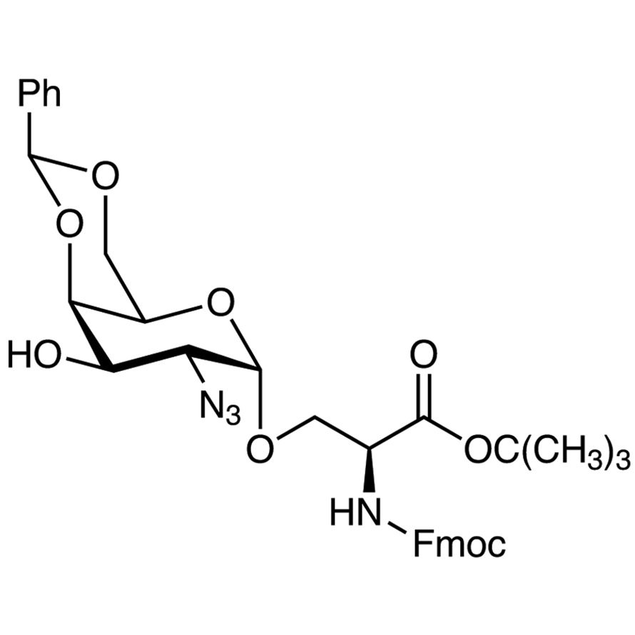 O-(2-Azido-4,6-O-benzylidene-2-deoxy-α-D-galactopyranosyl)-N-[(9H-fluoren-9-ylmethoxy)carbonyl]-L-serine tert-Butyl Ester