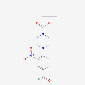 tert-Butyl 4-(4-formyl-2-nitrophenyl)-piperazine-1-carboxylateͼƬ