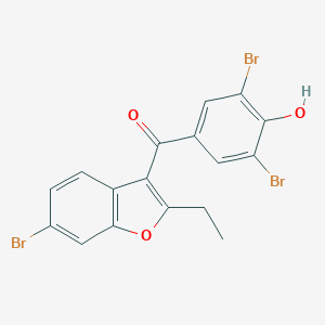 (6-Bromo-2-ethyl-3-benzofuranyl)(3,5-dibromo-4-hydroxyphenyl)methanoneͼƬ