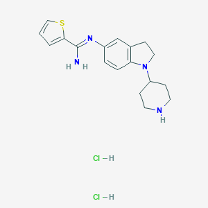 N-(1-PIPERIDIN-4-YL-2,3-DIHYDRO-1H-INDOL-5-YL)-THIOPHENE-2-CARBOXAMIDINE 2HCLͼƬ