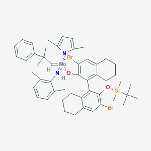 (R)-1-((3,3'-Dibromo-2'-((tert-butyldimethylsilyl)oxy)-5,5',6,6',7,7',8,8'-octahydro-[1,1'-binaphthalen]-2-yl)oxy)-1-(2,5-dimethyl-1H-pyrrol-1-yl)-N-(2,6-dimethylphenyl)-1-(2-methyl-2-phenylpropylidenͼƬ