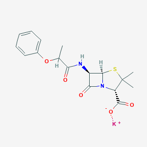 3,3-Dimethyl-7-oxo-6-((1-oxo-2-phenoxypropyl)amino)-4-thia-1-azabicyclo(3,2,0)-heptane-2-carboxylic acid potassium saltͼƬ