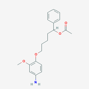 Benzyl alcohol,alpha-(4-(4-amino-2-methoxyphenoxy)butyl)-,acetate(ester)ͼƬ